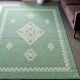 Scandinavian Green Wool Rug